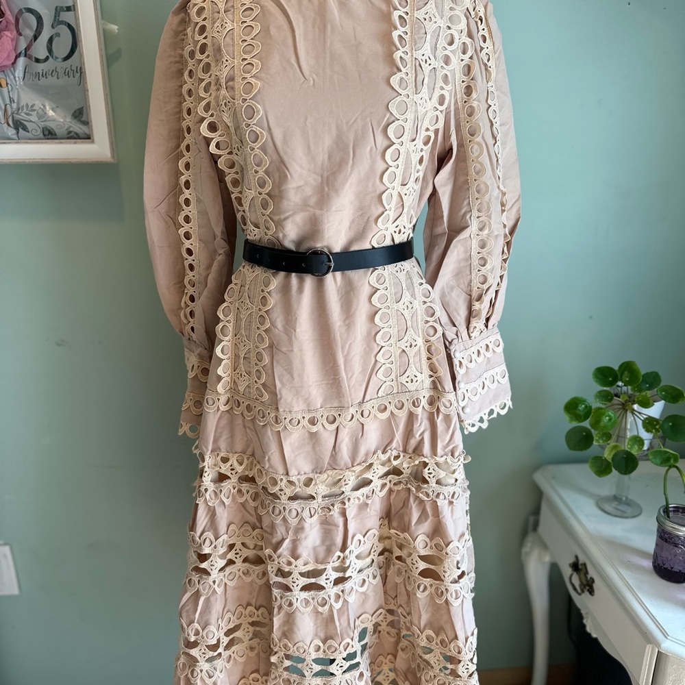 Beautiful Dress with Belt - Picture 9 of 14